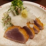 松月 - 料理写真:鰹の揚げたたき 大根おろし　葱　ポン酢
