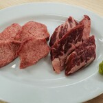 焼肉やっちゃん - タン塩＆ハラミ山葵醤油