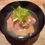 永山 - 榊山牛（33ヶ月飼育）のしゃぶしゃぶと賀茂なす、一遍ネギ