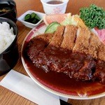 食事 ハイジ - 「ジャンボみそカツ定食」 です。