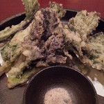 沢庵 - 山菜の天ぷら２０１４，４