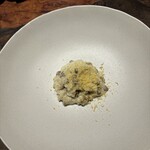 ル クーリュズ - レンズ豆と新米のリゾット、鯛の卵のからすみ