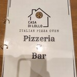 CASA DI LOLLO - メニューの表紙