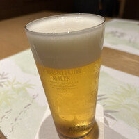 くずし割烹 天ぷら竹の庵 東銀座店 - 泡がきめ細かくて美味しかったです