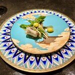 仁修樓 - オオモンハタ、秋縞ささげ、銀杏の炒め