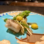 仁修樓 - オオモンハタ、秋縞ささげ、銀杏の炒め