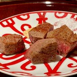 銀座 青天 - お肉の柔らかさは、今まで食べた中でも1番柔らかいと思ったくらい