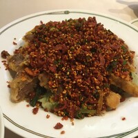 中国飯店 三田店 - サービスランチ　鴨肉の揚げ物　スパイシーガーリック