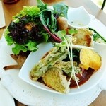 アンソレイユ - もち豚の濃厚トマトソースハンバーグ（１４年４月）