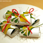 青草窠 - 蒸し穴子と栗の笹の葉寿司