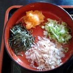 菅原天神の里　天神蕎麦工房 - 割り子薬味