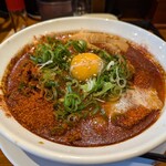 大阪 ラーメン研究所 - 辛玉２一味ネギにんにく塗れ