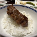 游玄亭 - すだれ焼きをオンザライス。