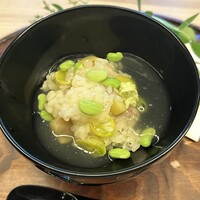 東山 緒方 - 萩蒸し　甘鯛　銀杏　栗　枝豆　餅米