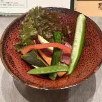 北前寿し 花門 by Al-ché-cciano - バーニャカウダ　野菜の下にソースがたっぷり