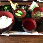 Yamaneko Ken - イーハトーヴ定食
                        山菜と海老の天麩羅が旨かった♪