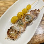 酒と飯 トリイチ - 豚バラしそ巻きとぎんなん