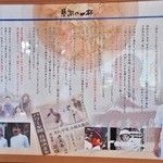 山喜 - 額には店主の生い立ち、ラーメン屋になるきっかけが。