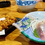 海鮮炉端 釧路っ子 - とうもろこし天、ニシン刺し