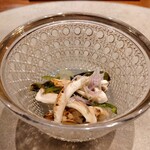 草片 - Antipasto　松茸　カマス　カボス　菊の花のスープ