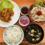 みぃたんラーメン - とり天定食
