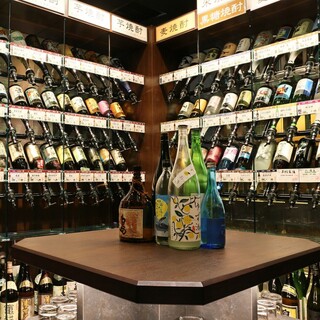 圧倒的な品揃えの焼酎！プレミアム焼酎や季節の焼酎も！