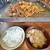 亀八食堂 - 料理写真:♦︎亀山みそ焼きうどん（ｶﾙﾋﾞ＆ﾎﾙﾓﾝ（豚）：ﾗｲｽ（小）とん汁）