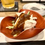 焼鳥 そると - お通しの棒棒鶏