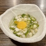 はるじろう - お通し。山芋とオクラとめかぶの月見♡