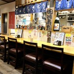 はるじろう - 店内カウンター席