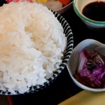 割烹酒場 楽do - 漬物、ご飯