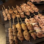 鶏一 - タレと塩、盛り合わせ8本