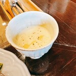 古民家カフェ 硯山亭 GREEN GAREN - lunchのスープ