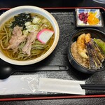 レストラン 川かぜ - ★真麻うどん天どんセット（冷・800円税込）大盛（100円税込）★