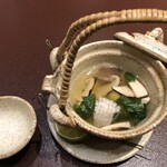 人形町今半 - この季節らしくハモマッタケ