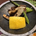 人形町今半 - 松茸と和牛の炙り