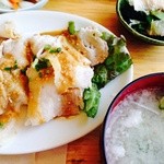 朝食屋コバカバ - 日替わり定食   豚のしゃぶしゃぶ黒酢ゴマダレ