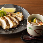 OBENKEI - 丹波地鶏の炭火焼、特製茶碗蒸し