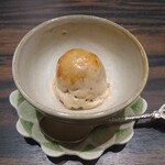 割烹 清風 - デザート：リンゴのソルベのブリュレ