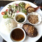 오토노와 카페 - 햄버그 플레이트 @1300