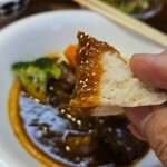 キッチン ブルー グローブ - 勿論、シチューを吸わせて