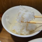 キッチン ブルー グローブ - 肉には、ご飯ですね