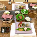 湯元館 - 夕食全景