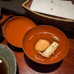 みかわ 是山居 - 海老真薯と湯葉の椀