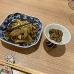 まねき寿司 - マリネ、肝味噌和え