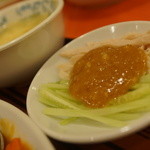 中華料理 香州 - バンバンジ、玉子スープ
