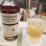 赤坂おぎ乃 - 嘉之助 赤ワインカスクフィニッシュ 2021のハイボール