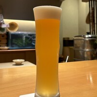 華丸吉日 - 生ビール(白穂乃果)でスタート