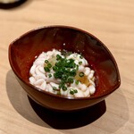 匠 進吾 - ■真鱈の白子
      出始めという白子。個人的には、ちょうど良く味が乗っています。