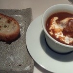 おにく 花柳 - 和牛タンシチュー　カルピスバター炭火焼きトースト